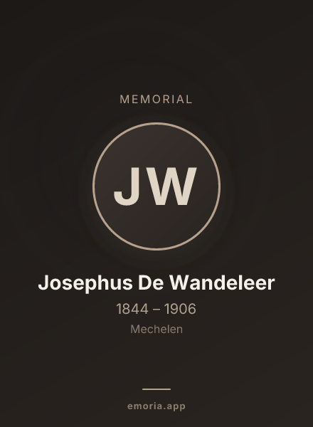 Memorial portrait of Josephus De Wandeleer