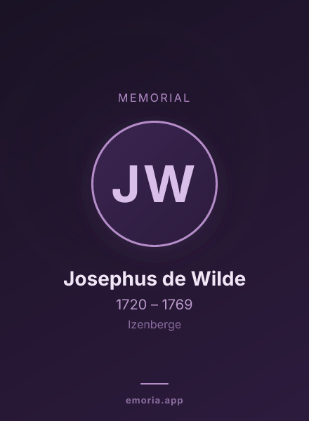 Memorial portrait of Josephus de Wilde