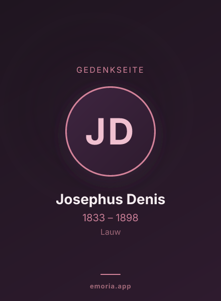 Gedenkportrait von Josephus Denis