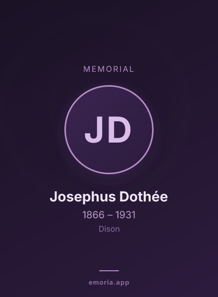 Memorial portrait of Josephus Dothée