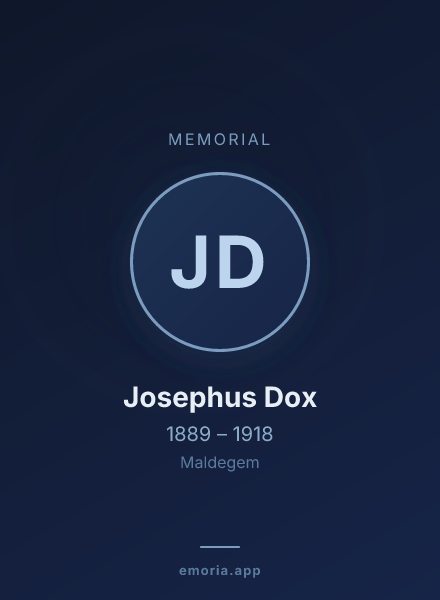 Memorial portrait of Josephus Dox