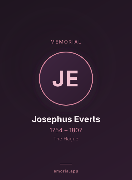 Memorial portrait of Josephus Everts