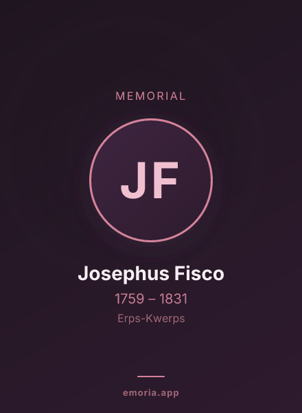 Memorial portrait of Josephus Fisco