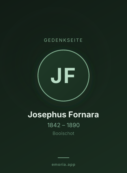 Gedenkportrait von Josephus Fornara