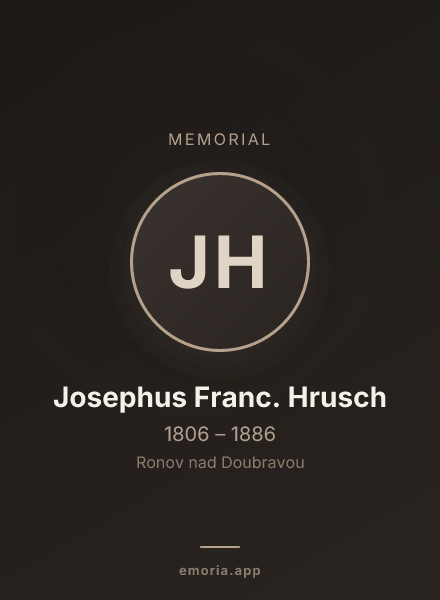 Memorial portrait of Josephus Franc. Hrusch