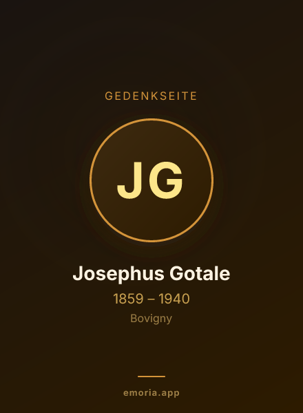 Gedenkportrait von Josephus Gotale