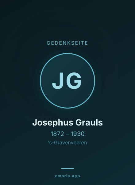 Gedenkportrait von Josephus Grauls