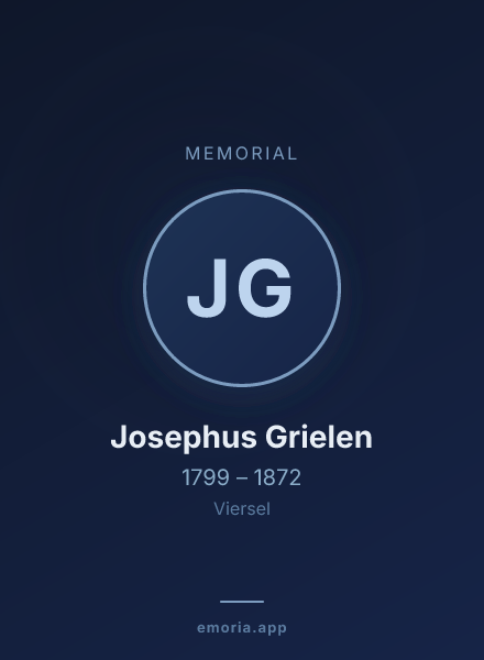 Memorial portrait of Josephus Grielen