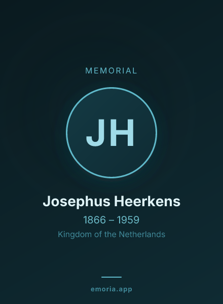 Memorial portrait of Josephus Heerkens