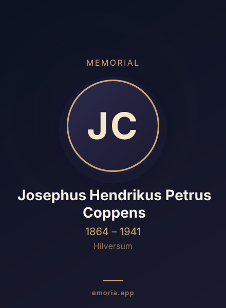 Memorial portrait of Josephus Hendrikus Petrus Coppens