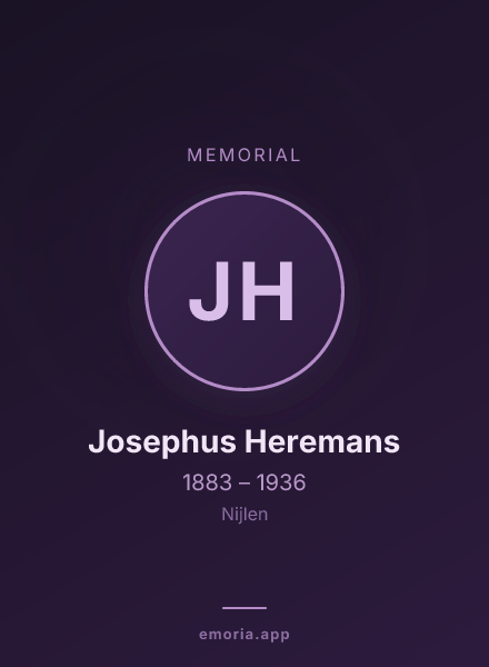 Memorial portrait of Josephus Heremans