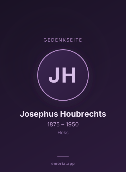 Gedenkportrait von Josephus Houbrechts