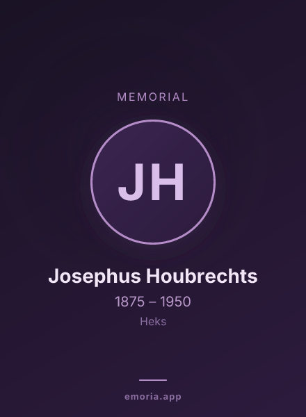 Memorial portrait of Josephus Houbrechts