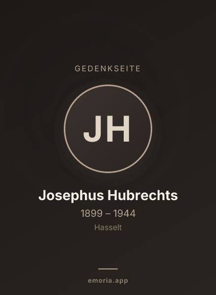 Gedenkportrait von Josephus Hubrechts