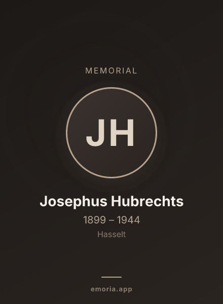 Memorial portrait of Josephus Hubrechts