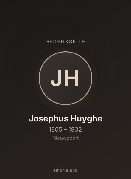 Gedenkportrait von Josephus Huyghe