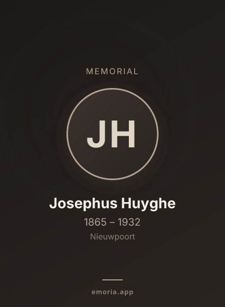 Memorial portrait of Josephus Huyghe