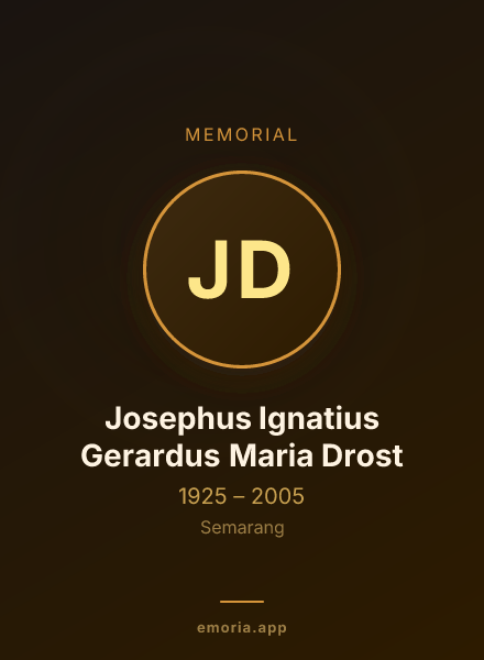 Memorial portrait of Josephus Ignatius Gerardus Maria Drost