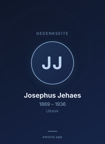 Gedenkportrait von Josephus Jehaes