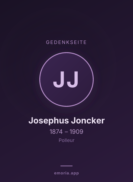 Gedenkportrait von Josephus Joncker