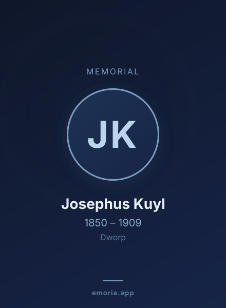 Memorial portrait of Josephus Kuyl