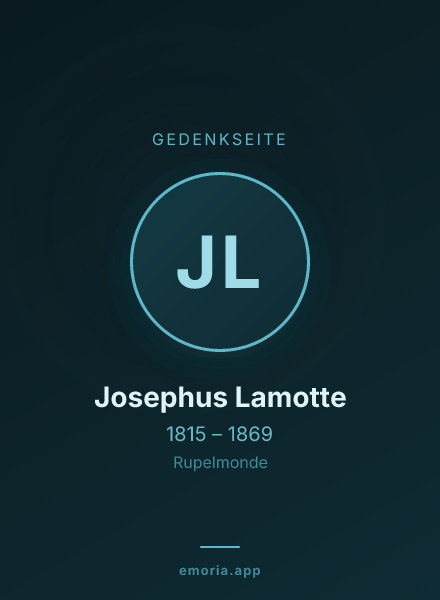 Gedenkportrait von Josephus Lamotte