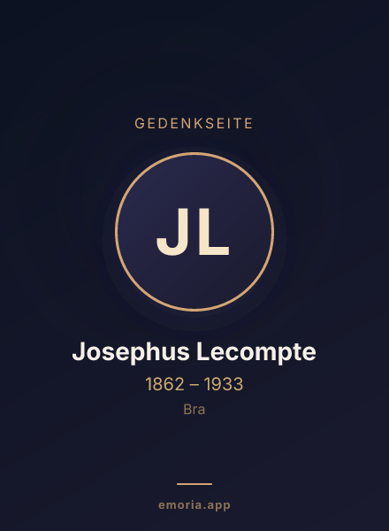 Gedenkportrait von Josephus Lecompte