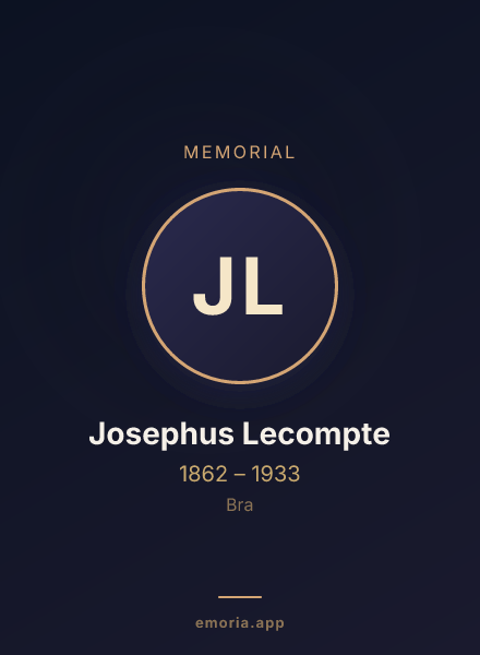 Memorial portrait of Josephus Lecompte