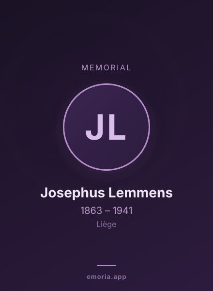 Memorial portrait of Josephus Lemmens
