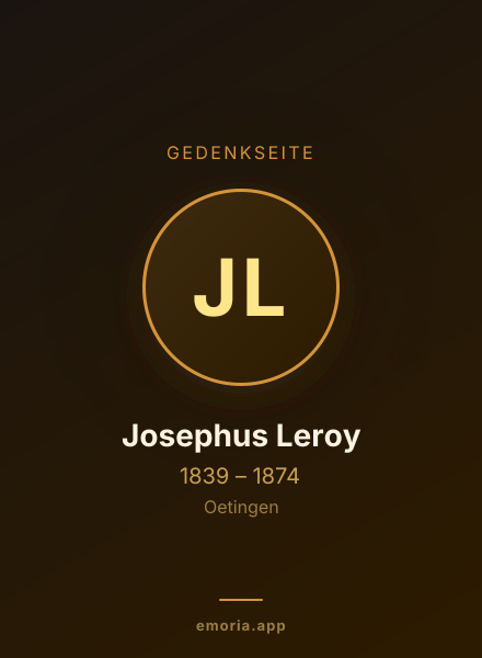 Gedenkportrait von Josephus Leroy