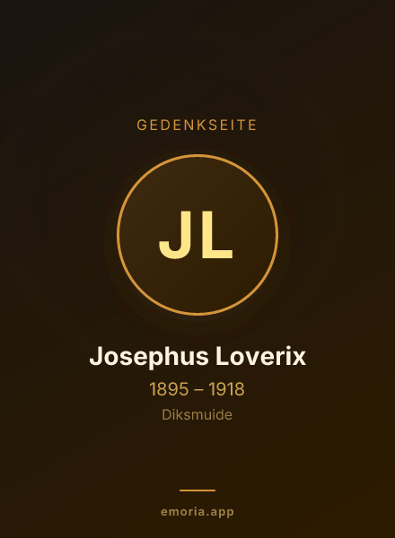 Gedenkportrait von Josephus Loverix