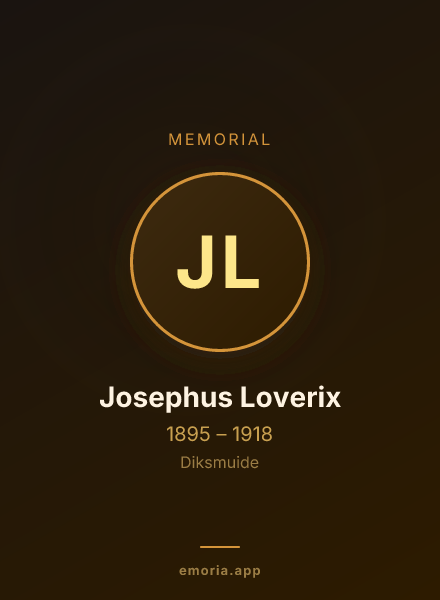 Memorial portrait of Josephus Loverix