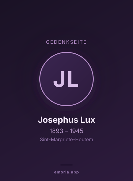 Gedenkportrait von Josephus Lux