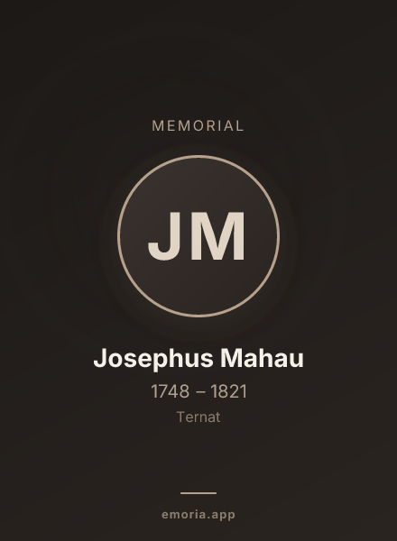 Memorial portrait of Josephus Mahau