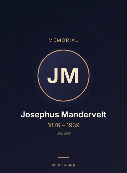 Memorial portrait of Josephus Mandervelt
