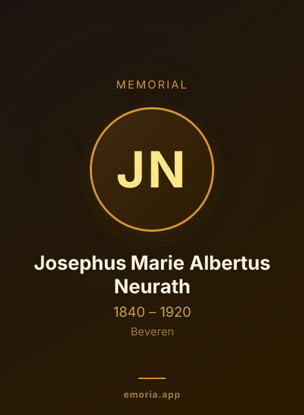 Memorial portrait of Josephus Marie Albertus Neurath