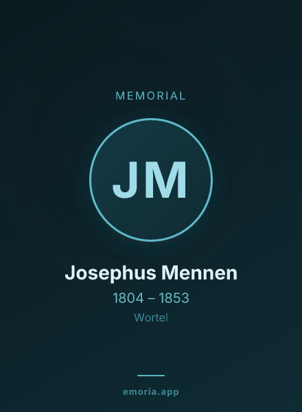 Memorial portrait of Josephus Mennen