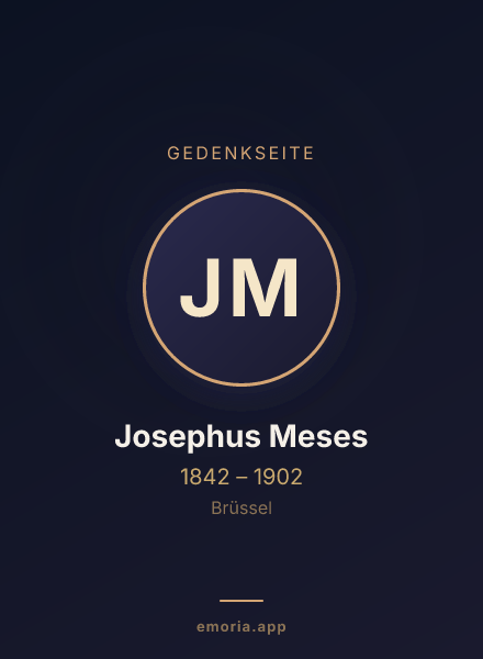 Gedenkportrait von Josephus Meses