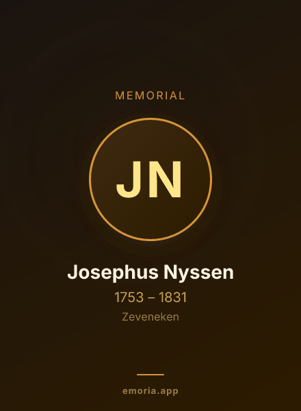 Memorial portrait of Josephus Nyssen