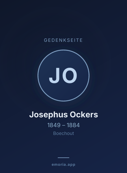 Gedenkportrait von Josephus Ockers