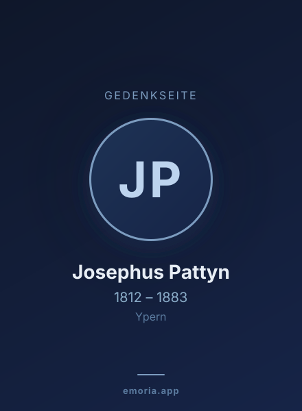 Gedenkportrait von Josephus Pattyn