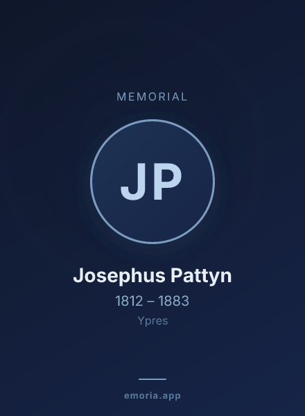 Memorial portrait of Josephus Pattyn