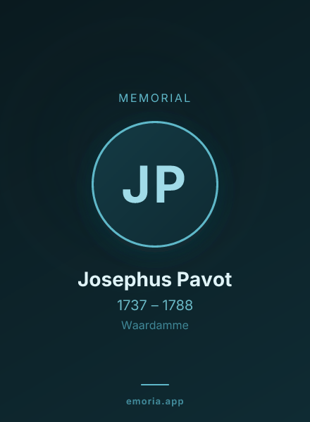 Memorial portrait of Josephus Pavot