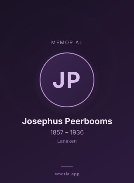 Memorial portrait of Josephus Peerbooms