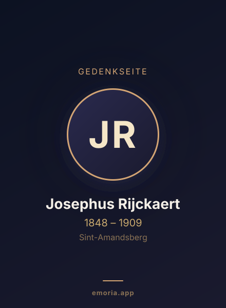 Gedenkportrait von Josephus Rijckaert