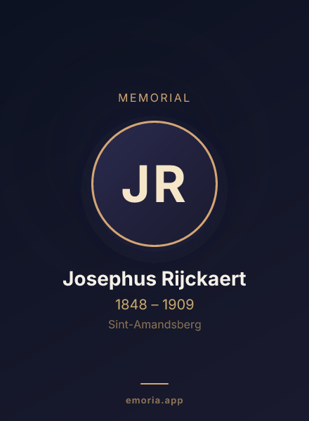 Memorial portrait of Josephus Rijckaert