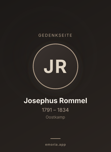 Gedenkportrait von Josephus Rommel