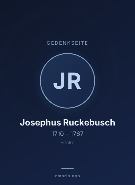 Gedenkportrait von Josephus Ruckebusch