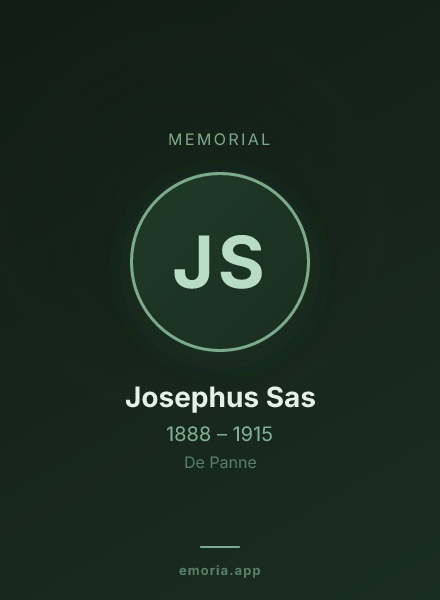 Memorial portrait of Josephus Sas