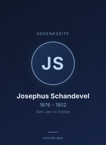 Gedenkportrait von Josephus Schandevel